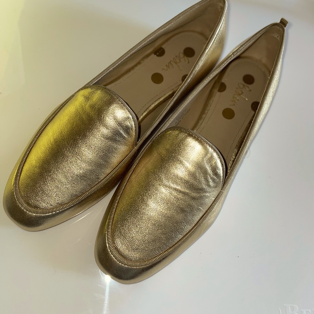 NEW Boden Gold Metallic Loafers
